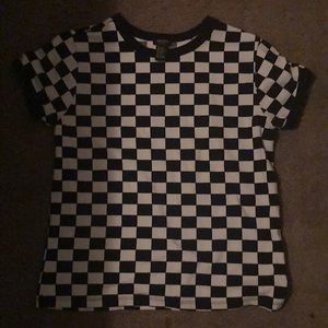 Forever 21  black and white checkered shirt